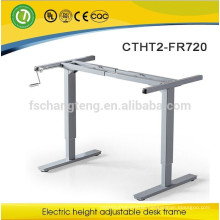 customer design office desk frame with height adjustable by manual rocker